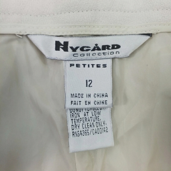 NYGARD Collection Putty Crepe Essential Pleated Front Dress Pants Womens 12P - Picture 10 of 14